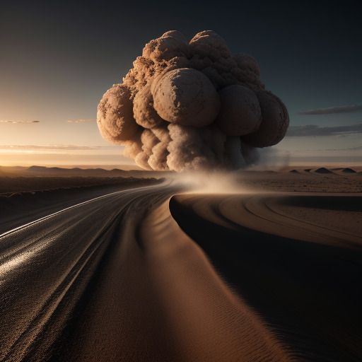 Nuclear explosion in the desert