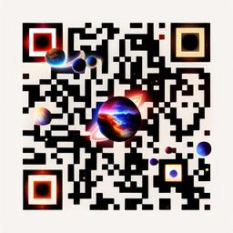 QR code generated with the prompt "planets, universe, nebulae"