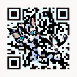 QR code generated with the prompt "cute cat"