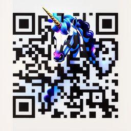 QR code generated with the prompt "realistic unicorn"