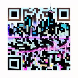QR code generated with the prompt "new york city, anime"