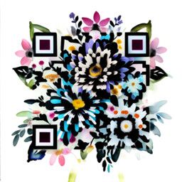 QR code generated with the prompt "beautiful flowers"