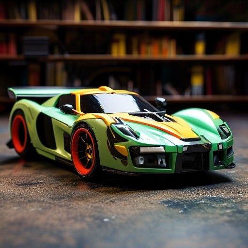 Green toy supercar