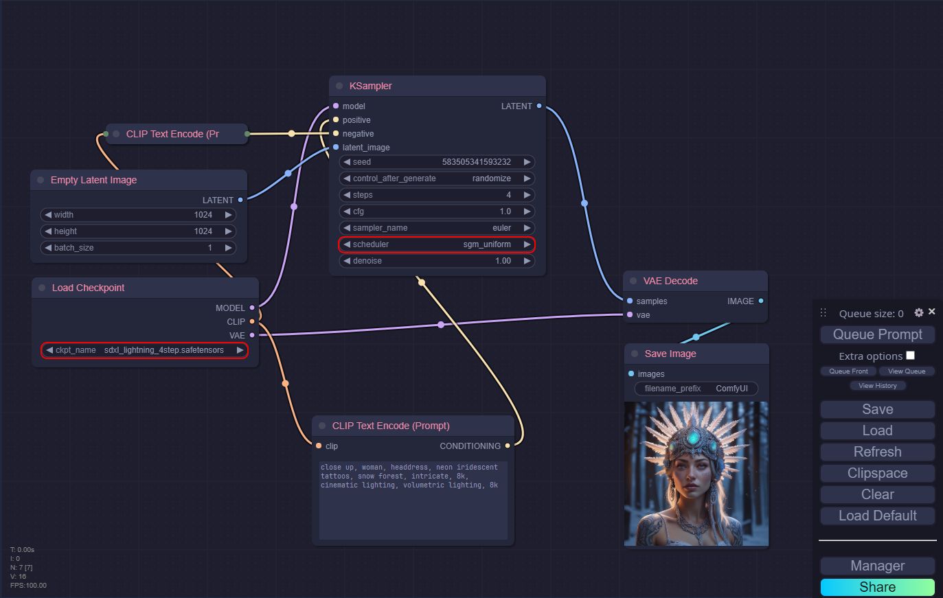 ComfyUI screenshot showing a workflow