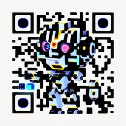 Código QR generado con el prompt "cute robot"