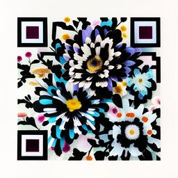 Código QR generado con el prompt "beautiful flowers"