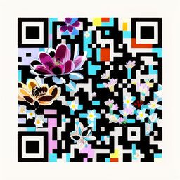 Código QR generado con el prompt "colorful flowers"