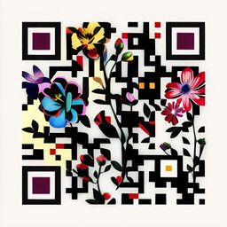 Código QR generado con el prompt "colorful flowers"