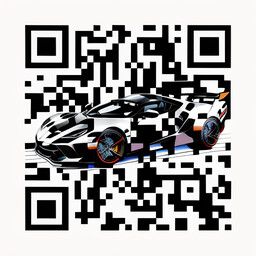 Código QR generado con el prompt "super car, sports car"