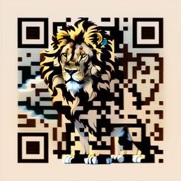 Código QR generado con el prompt "lion, majestic"