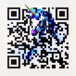 Código QR generado con el prompt "realistic unicorn"