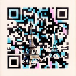 Código QR generado con el prompt "paris, love city, pastel style"